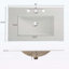 Meuble-lavabo de 30 pouces avec lavabo en céramique, conception cannelée et tiroirs à fermeture en douceur-26248941