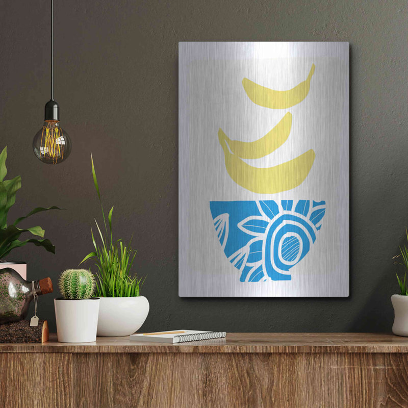 «Bowl Of Bananas» par Linda Woods, H 16 po x l 12 po