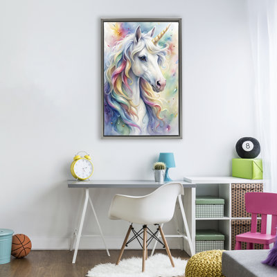 Cadre flottant pastel coloré licorne, design Creative Studio