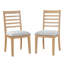 Ensemble de chaises de salle à manger de style classique avec confort rembourré et conception sans accoudoirs-1597658834