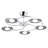 5 - Light Chrome LED Unique/Statement Pendant