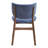 Bevis Upholstered Side Chair in Blue and Walnut (Set of 2)-2067595452