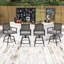 Tabouret de bar 25,5 po avec coussin Jeilynn