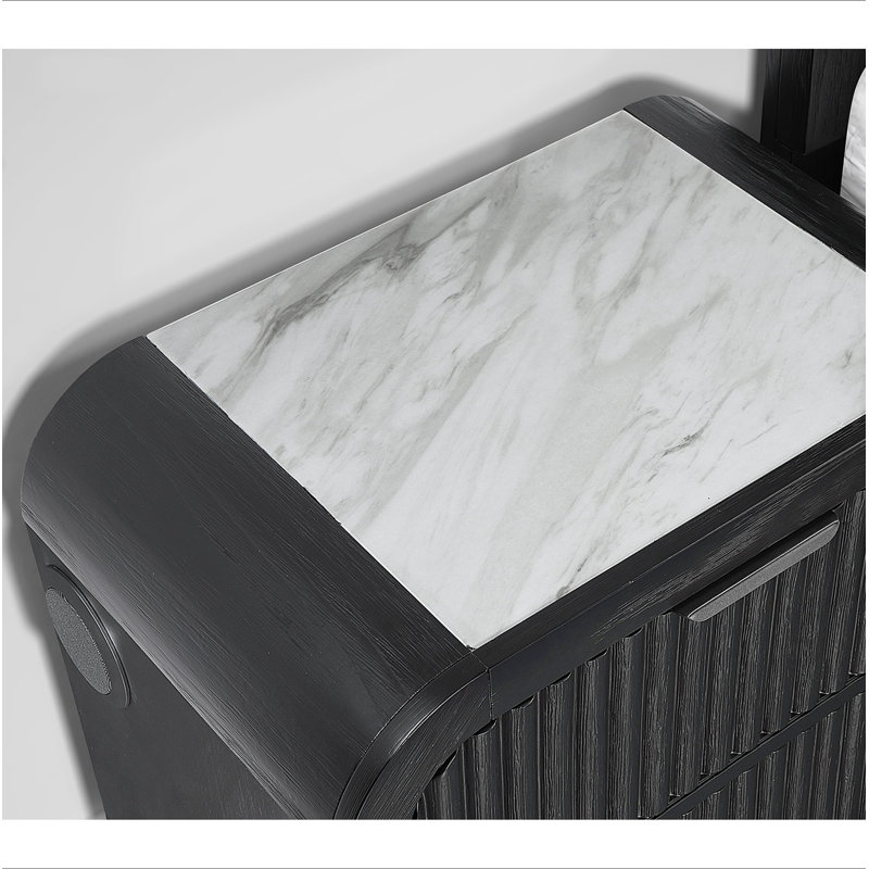 Commode blanche et noire Beverly
