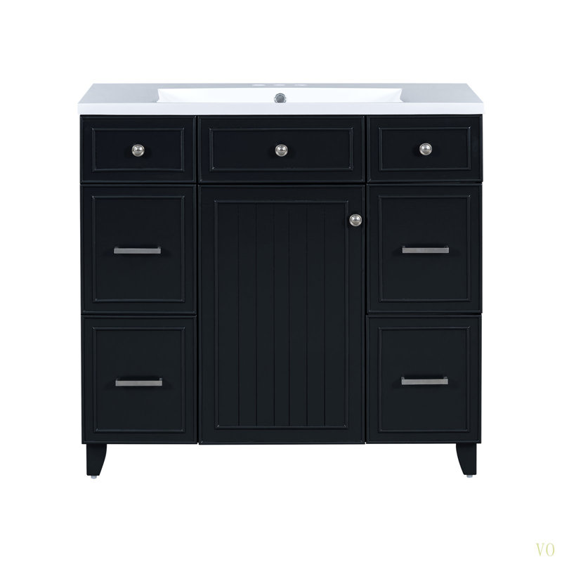 Armoire de meuble-lavabo simple 36 po avec lavabo 36 po et 3 tiroirs
