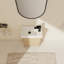 Meuble-lavabo sur pied simple en céramique avec plateau en céramique 18,13 po Jakaylee