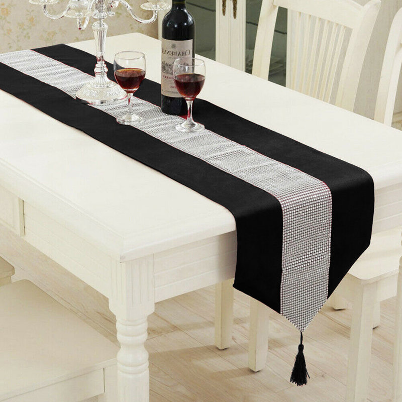 Strouse Modern Table Runner, Black