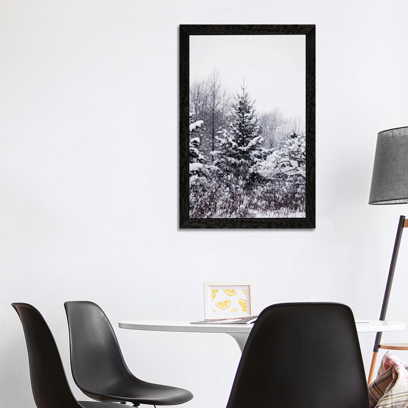 Winter Pines by Chelsea Victoria - Print on Canvas, Black Floater Framed, 101.6 cm H x 66.04 cm W