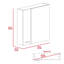 Armoire à pharmacie à 4 tablettes avec miroir-76427598