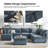 Cheltenham 127"W Modern 8-Piece Extra-Wide Storage Sectional Sofa-128792359