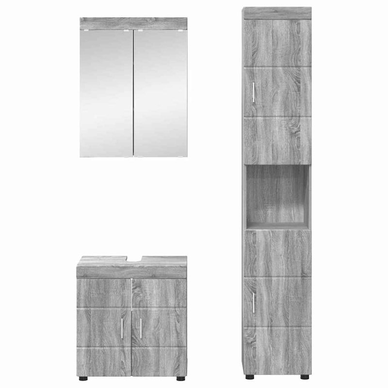Vanity & Mirror Set, Grey
