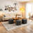 Soft And Comfortable Square Corduroy Ottoman Foot Rest, Versatile And Durable For Modern Living Spaces-258824043-258824046