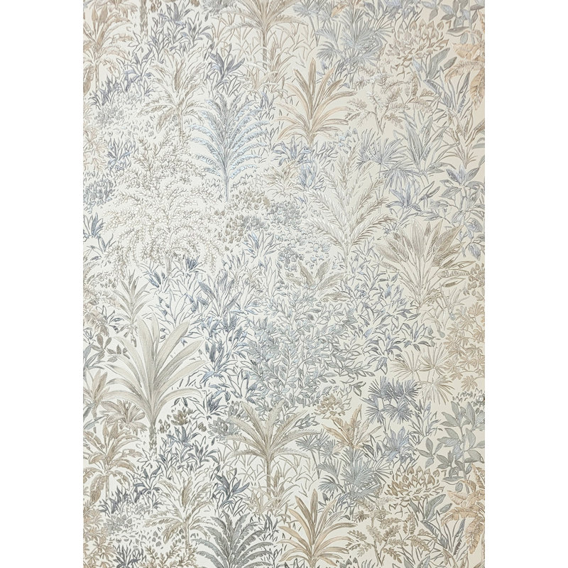 Palm Landscape Italian Heavyweight Wallpaper, Blue