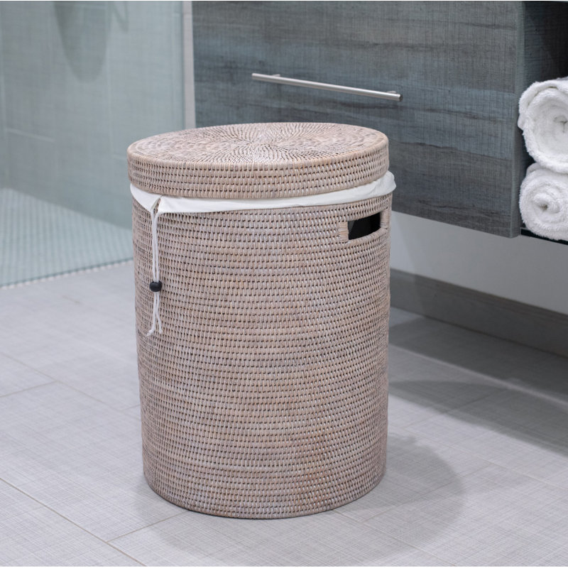 Laundry Hamper, White Wash