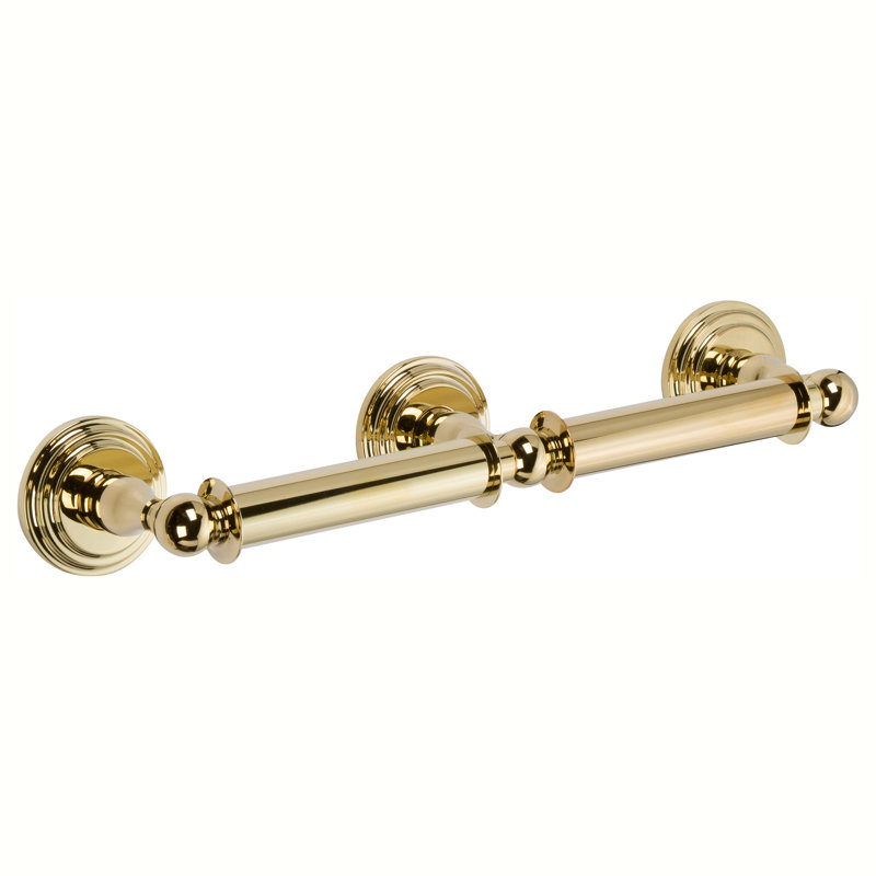 Chelsea Double Toilet Paper Holder, Polished Brass