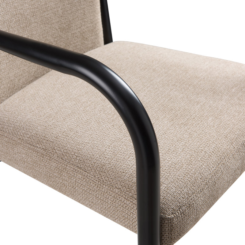 Chaise avec accoudoirs moderne - ensemble de 2, Noir, brun, Noir, brun