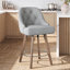 Swivel Upholstered Counter Stool with Solid Wood Frame-1584440448-1584440451