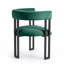 Fauteuil de salle à manger moderne en velours courbé-1686614461