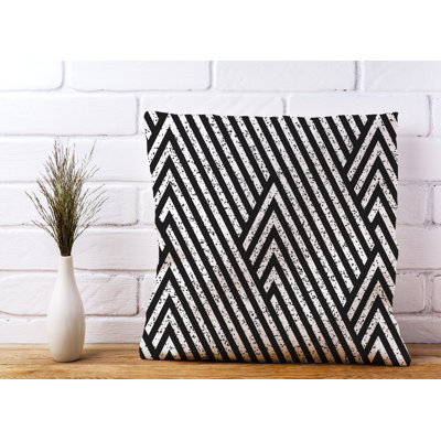 Cuthbert Oblique Grunge Chevron Square Throw Cushion