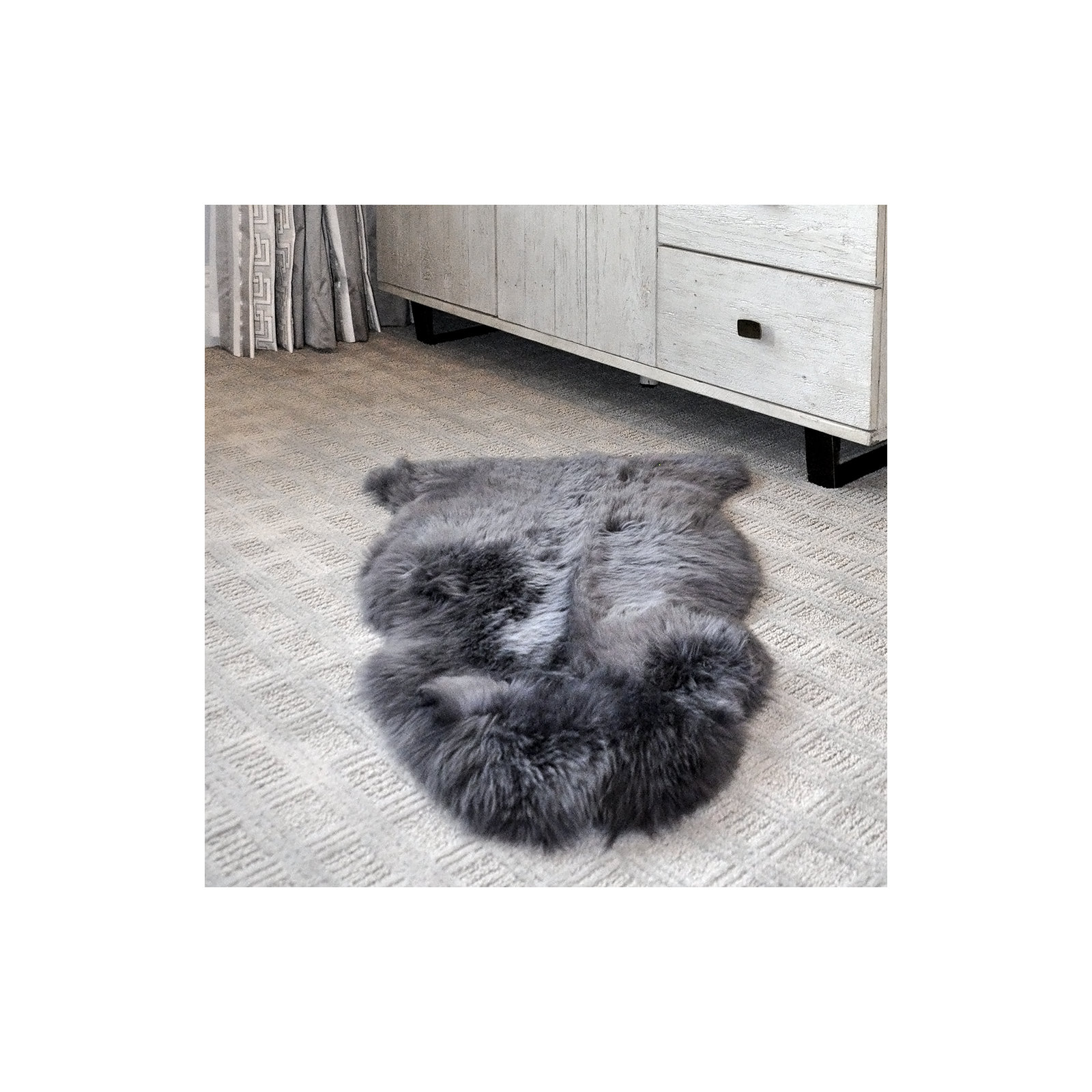 Lewin Sheepskin Charcoal Rug