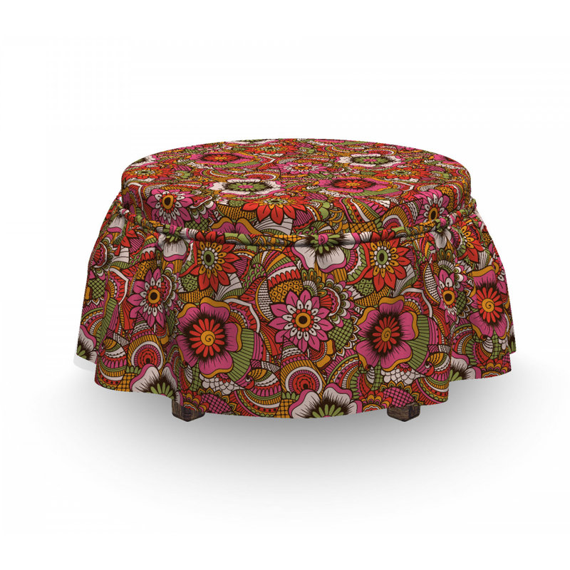 Housse pour repose-pieds motley spring art