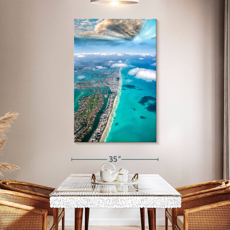 Aime, vue aérienne, Miami Beach, H 51 po x l 34 po