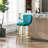Upholstered Counter Stool with Metal Frame-540160549-540884622