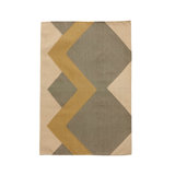 Eclipse Geometric Hand Woven Flatweave Rectangle 5' x 7' Cotton Area Rug in Brown