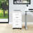 Locking Metal File Cabinet With Mobile Casters For Office Organization And Document Security-114609447