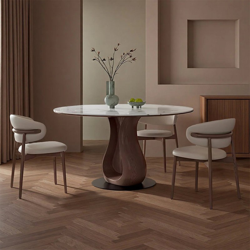 Ensemble de table de salle à manger simple italien haut de gamme, Ensemble de 5 pièces : table, 4 chaises