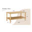 Table basse moderne à 2 niveaux pour meubles de salon, table centrale rectangulaire avec tablette de rangement ouverte, pieds arrondis en bois d'hévéa, stable et durable, assemblage facile-2096000112