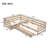Twin Size L-Shaped Platform Bed With Three Storage Drawers