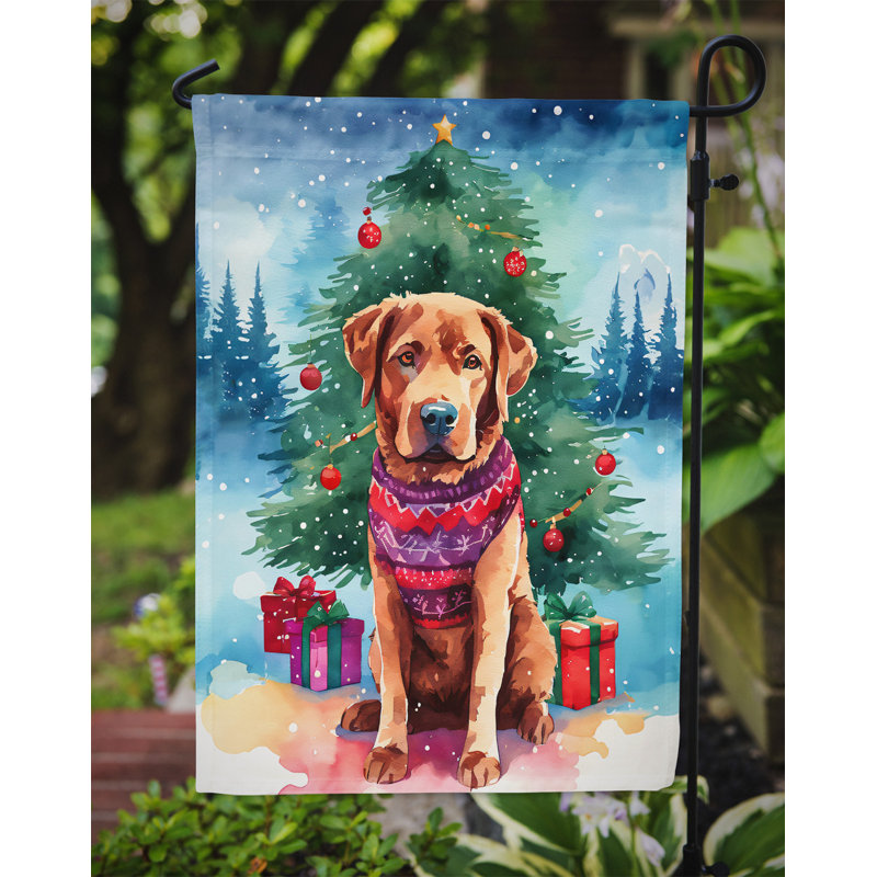 Polyester double face Noël, H 15,5 po x l 11,25 po