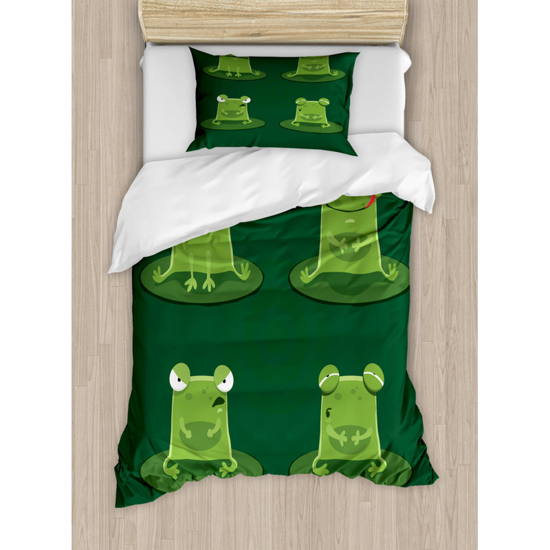 Ensemble de housse de couette drôle et moderne en microfibre Funny Hunter, Housse de couette simple + 1 taie décorative
