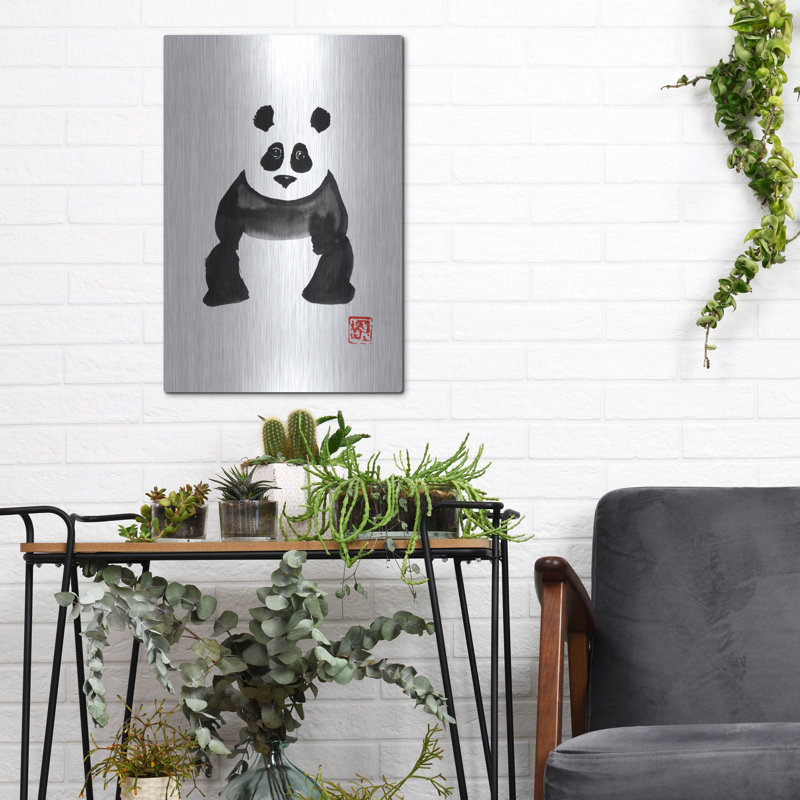 «Funny Manda» par Pechane, art mural en métal, H 16 po x l 12 po