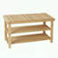 Banc à chaussures en bois de pin massif à 3 niveaux
