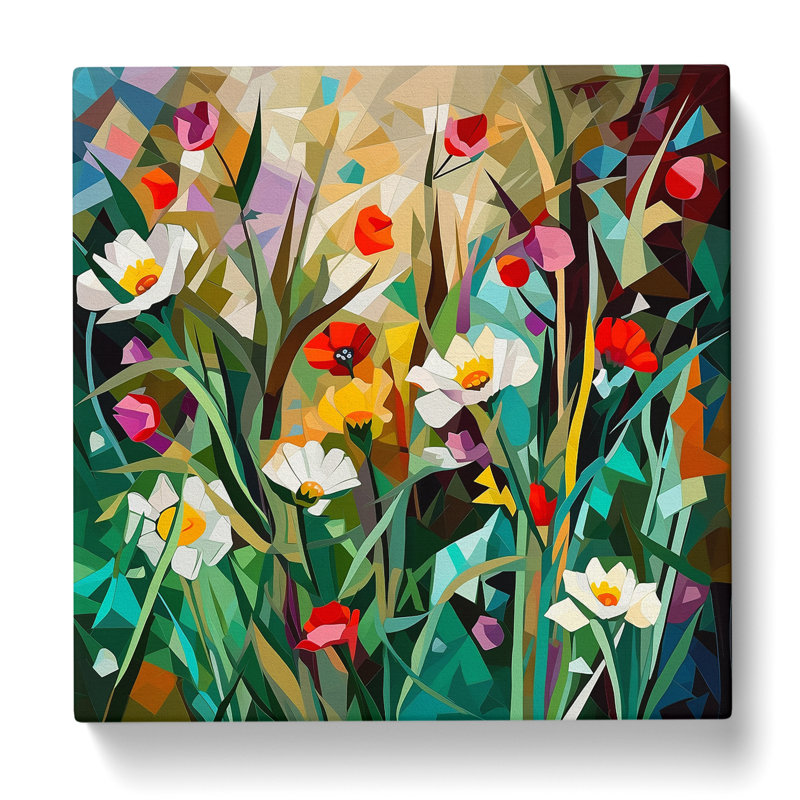 Wildflowers Cubism No.2 - No Frame Print