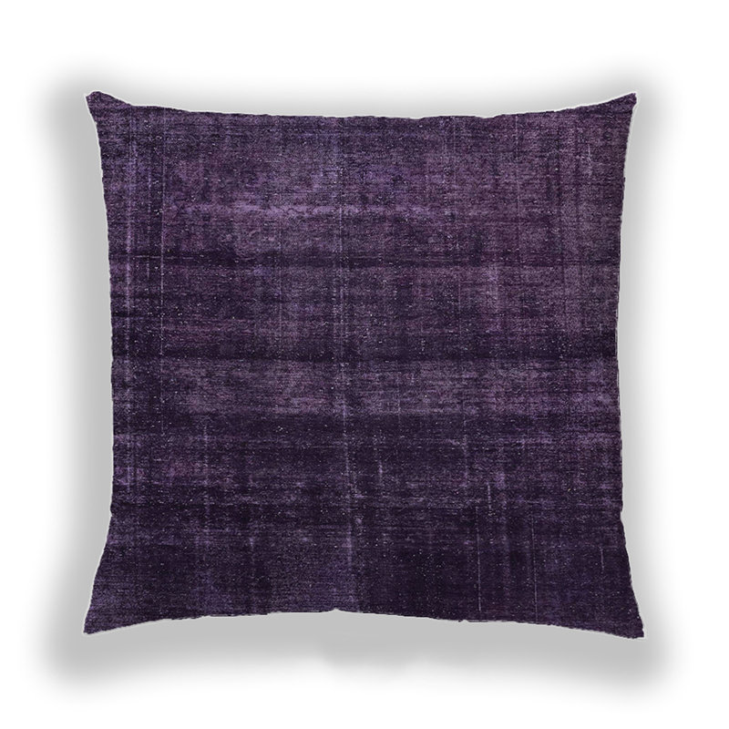 Coussin Abstract 2172, Microsuède, Mauve foncé