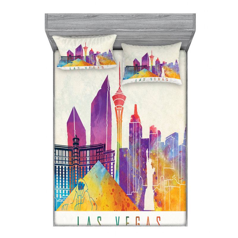 Ensemble de draps las vegas, Ensemble de drap pour grand lit avec drap-housse