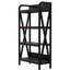 Étagère de boulanger de 56,21 po à 4 niveaux pour le rangement de la chambre à coucher, de la cuisine et de la salle de bain, avec rebords renforcés, assemblage en douceur, quatre étagères en bois pour garage