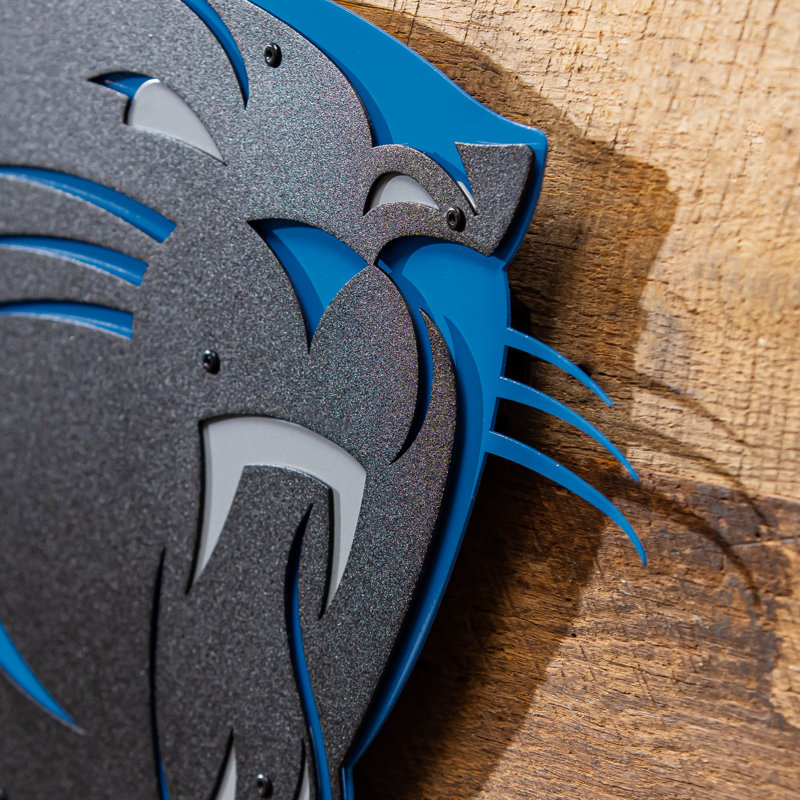 «Carolina Panthers Layered», art mural en métal