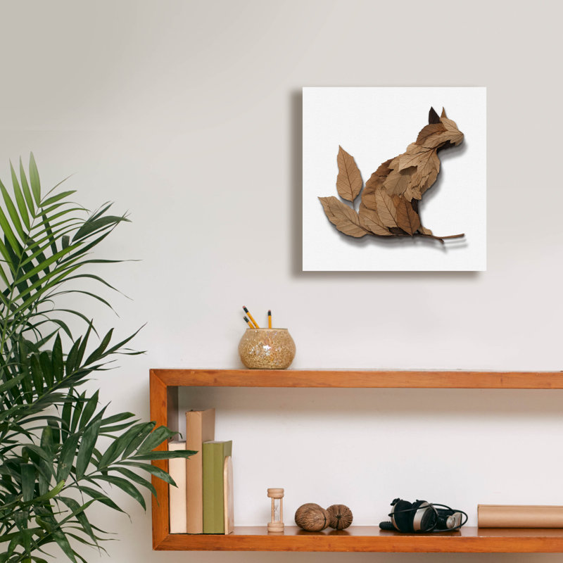 Toile épique «Falling Leaves Cat» par Ann Klee, graffiti épique, 12 po x 12 po, H 12 po x l 12 po