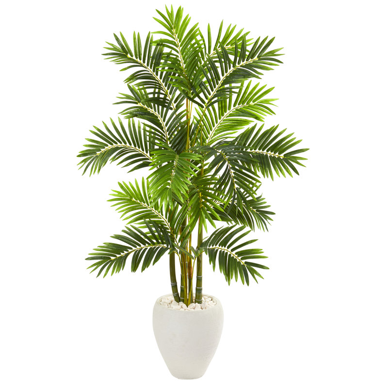 63'' Faux Palm Tree in Earthenware Planter