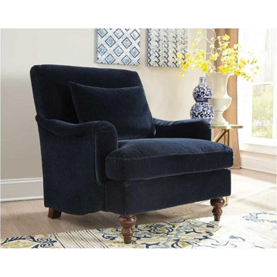 Fauteuil en velours de 33,5 po Pompeo