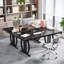 63'' Large Computer Desk Meeting Table Office Desk Workstation 4-6 People Heavy Duty Metal Frame