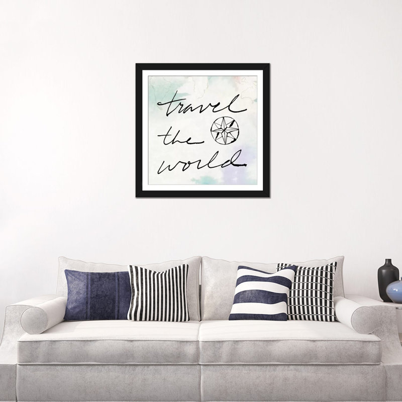 Art textuel sur toile tendue, "Peppy Quotes", H 24 po x l 24 po x P 1 po, Papier beaux-arts encadré noir, Blanc