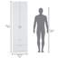 Armoire-penderie 76 po avec 2 tiroirs-588175126