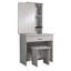 Silender 1 Drawer Dressing Table with Sliding Vanity Mirror and Stool Set-1575144537