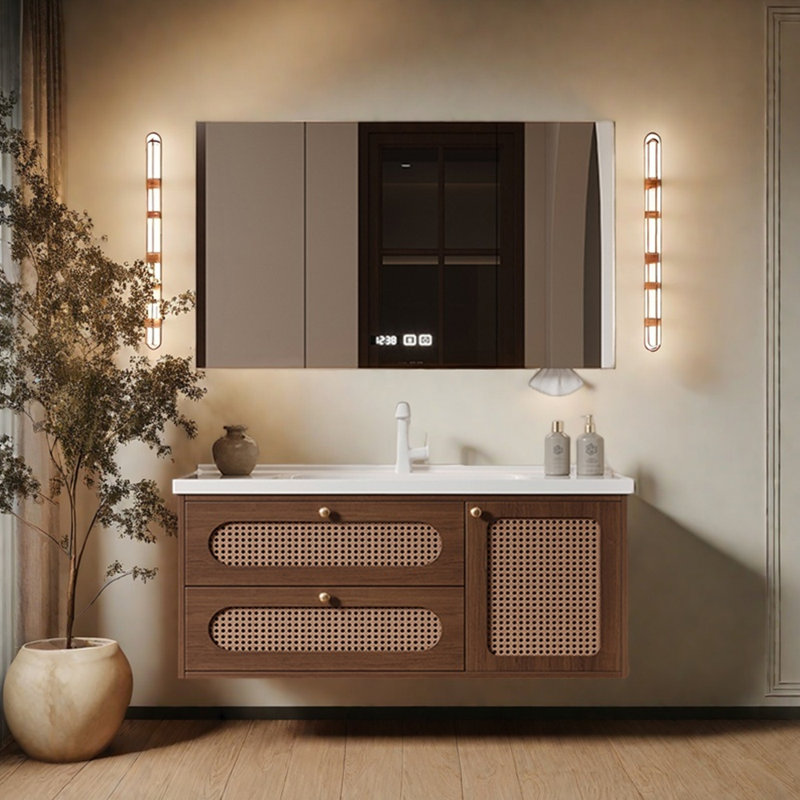 Armoire de salle de bain simple rétro