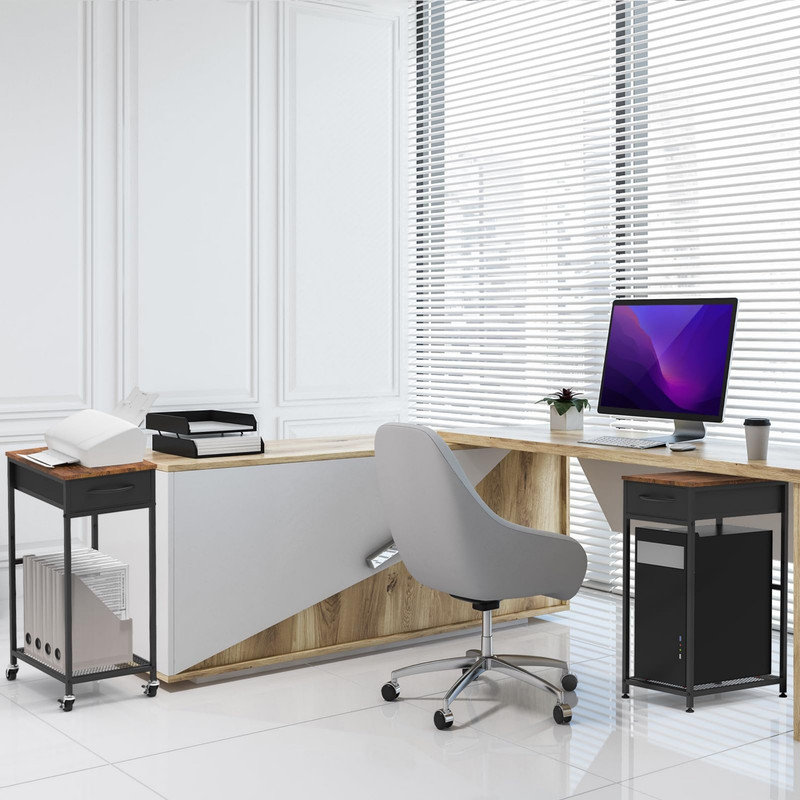 71.8cm H x 40.3cm W CPU Holder with Wheels